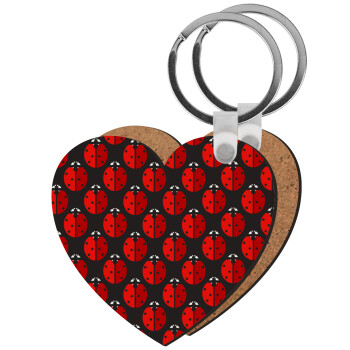 Coccinella, Μπρελόκ Ξύλινο καρδιά MDF