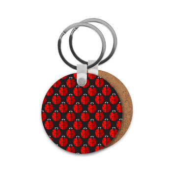Coccinella, Μπρελόκ Ξύλινο στρογγυλό MDF Φ5cm