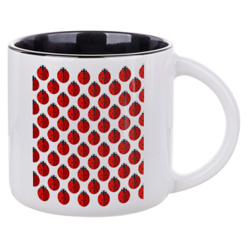 Coccinella, Κούπα κεραμική 400ml Λευκή/Μαύρη