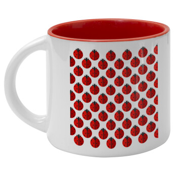 Coccinella, Κούπα κεραμική 400ml Λευκή/Κόκκινη