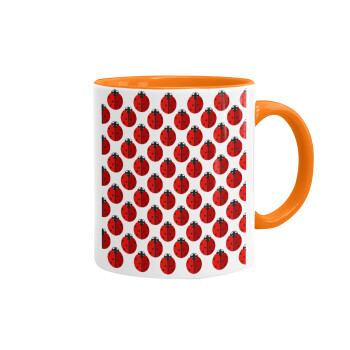 Coccinella, Mug colored orange, ceramic, 330ml