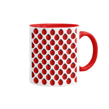 Coccinella, Mug colored red, ceramic, 330ml