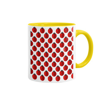 Coccinella, Mug colored yellow, ceramic, 330ml