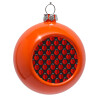 Orange Christmas tree ornament bauble 8cm