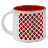 Κούπα κεραμική 400ml Λευκή/Κόκκινη
