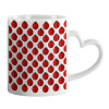 Mug heart handle, ceramic, 330ml