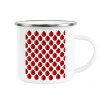 Metallic enamel cup white 360ml
