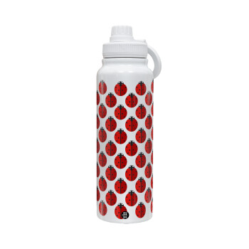 Coccinella, 1L Stainless Steel Thermal Bottle with Phone Holder & Double Wall Insulation