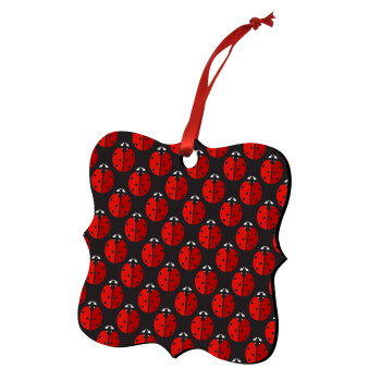 Πασχαλίτσα, Στολίδι Χριστουγεννιάτικο στολίδι polygon ξύλινο 7.5cm