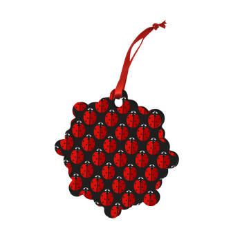 Coccinella, Christmas ornament snowflake wooden 7.5cm