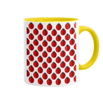 Πασχαλίτσα, Κούπα χρωματιστή κίτρινη, κεραμική, 330ml