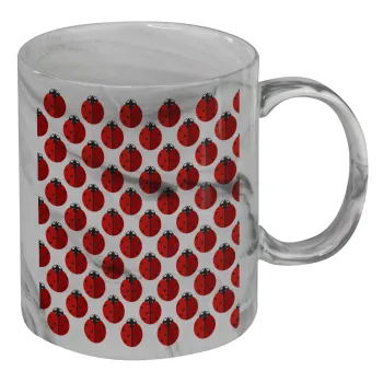 Coccinella, Mug ceramic marble style, 330ml