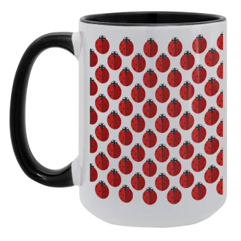 Πασχαλίτσα, Κούπα Mega 15oz, κεραμική Μαύρη, 450ml