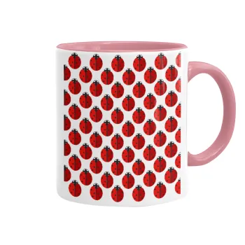 Coccinella, Mug colored pink, ceramic, 330ml