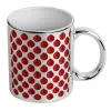 Mug ceramic, silver mirror, 330ml