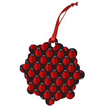 Coccinella, Christmas ornament snowflake wooden 7.5cm