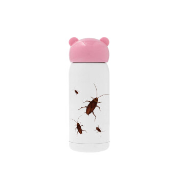 Κατσαρίδα, Ροζ ανοξείδωτο παγούρι θερμό (Stainless steel), 320ml