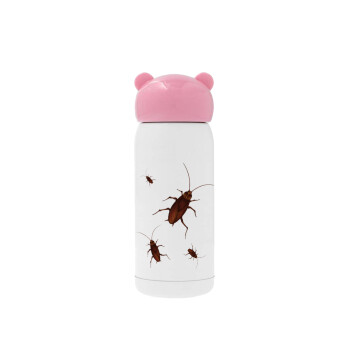 Blattodea, Pink stainless steel thermal flask, 320ml