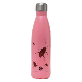 Blattodea, Metal mug thermos Pink Mat (Stainless steel), double wall, 500ml