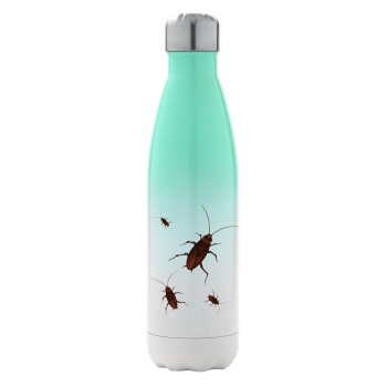 Blattodea, Metal mug thermos Green/White (Stainless steel), double wall, 500ml