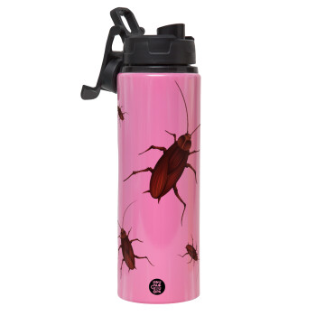 Blattodea, Metallic water bottle with safety lid, 850ml aluminum
