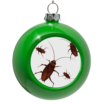 Blattodea, Green Christmas tree ornament bauble 8cm