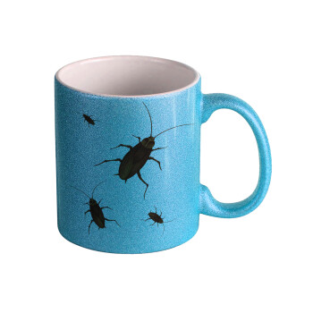 Κατσαρίδα, Κούπα Σιέλ Glitter που γυαλίζει, κεραμική, 330ml