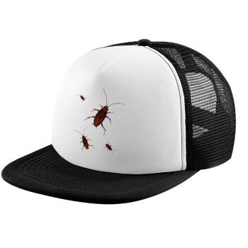 Blattodea, Καπέλο Ενηλίκων Soft Trucker με Δίχτυ Black/White (POLYESTER, ΕΝΗΛΙΚΩΝ, UNISEX, ONE SIZE)