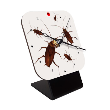 Blattodea, Quartz Wooden table clock with hands (10cm)