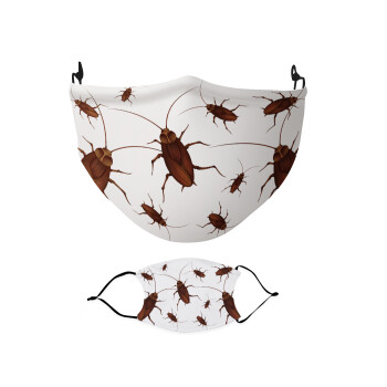 Blattodea, Μάσκα υφασμάτινη Ενηλίκων πολλαπλών στρώσεων με υποδοχή φίλτρου