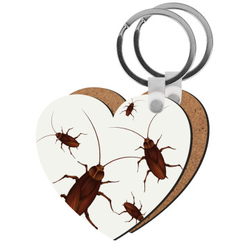 Blattodea, Μπρελόκ Ξύλινο καρδιά MDF