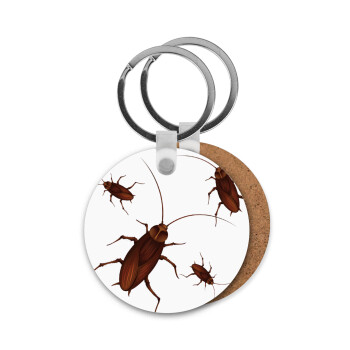 Blattodea, Μπρελόκ Ξύλινο στρογγυλό MDF Φ5cm