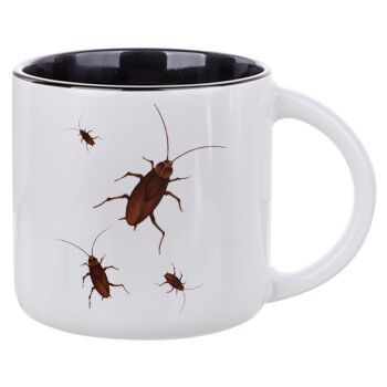 Blattodea, Κούπα κεραμική 400ml Λευκή/Μαύρη