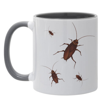 Blattodea, Mug colored grey, ceramic, 330ml
