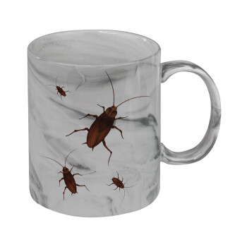Κατσαρίδα, Κούπα κεραμική, marble style (μάρμαρο), 330ml