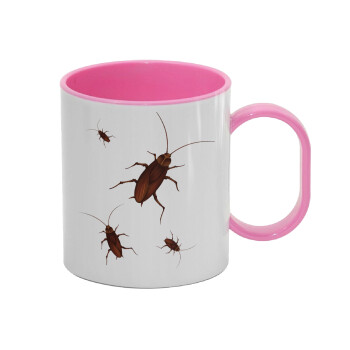Κατσαρίδα, Κούπα (πλαστική) (BPA-FREE) Polymer Ροζ για παιδιά, 330ml