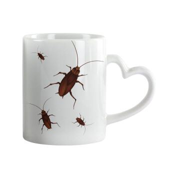 Blattodea, Mug heart handle, ceramic, 330ml