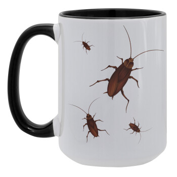 Κατσαρίδα, Κούπα Mega 15oz, κεραμική Μαύρη, 450ml