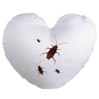 Blattodea, Μαξιλάρι καναπέ καρδιά 40x40cm περιέχεται το  γέμισμα