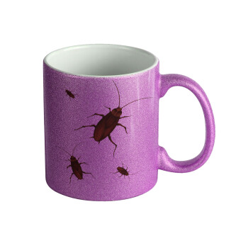 Blattodea, Κούπα Μωβ Glitter που γυαλίζει, κεραμική, 330ml