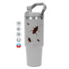 GREY color, 890ml (30oz) stainless Steel Tumbler with Handle