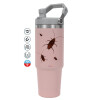 Pink color, 890ml (30oz) stainless Steel Tumbler with Handle