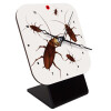 Quartz Wooden table clock with hands (10cm)
