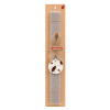 Easter Set, wooden keychain & scented Easter candle flat (30cm) (GRAY)