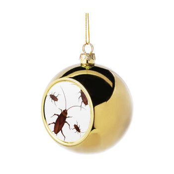 Κατσαρίδα, Χριστουγεννιάτικη μπάλα δένδρου Χρυσή 8cm