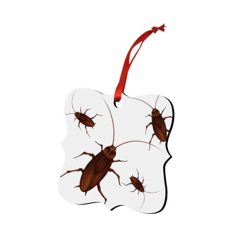 Κατσαρίδα, Στολίδι Χριστουγεννιάτικο στολίδι polygon ξύλινο 7.5cm