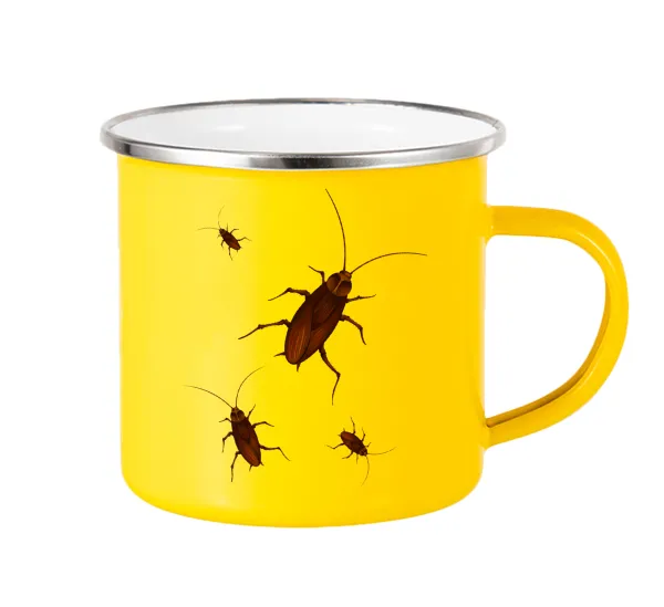 Blattodea — Yellow Enamel Metallic Cup 360ml