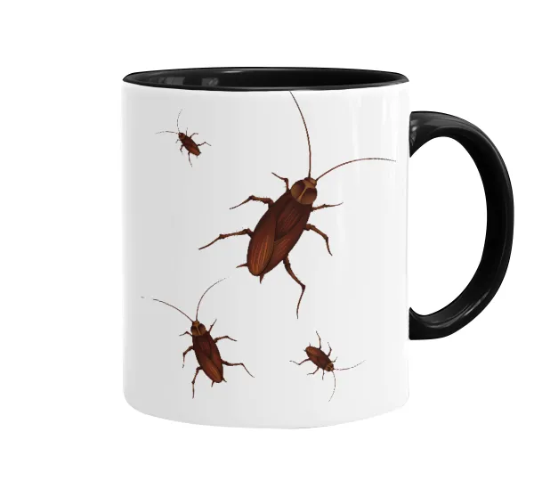 Blattodea — Mug colored black, ceramic, 330ml