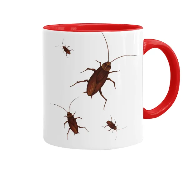 Blattodea — Mug colored red, ceramic, 330ml