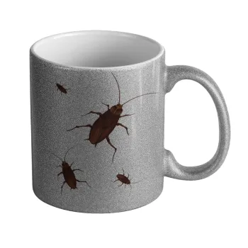 Blattodea, Κούπα Ασημένια Glitter που γυαλίζει, κεραμική, 330ml